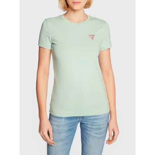 GUESS Womens Hazy Green Mini Triangle Short Sleeve T-Shirt