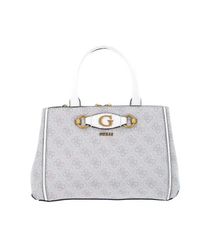 Guess Womens Izzy Small Girlfriend Satchel Bag - Grey - One Size