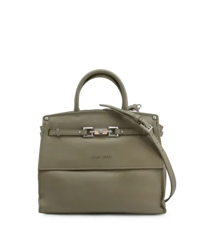 Guess WoMens Leather Handbag with Magnetic Closure and Removable Shoulder Strap in Green - One Size