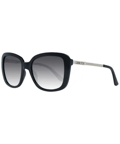 Guess Womens Rectangle Sunglasses with Gradient Lenses - Black - One