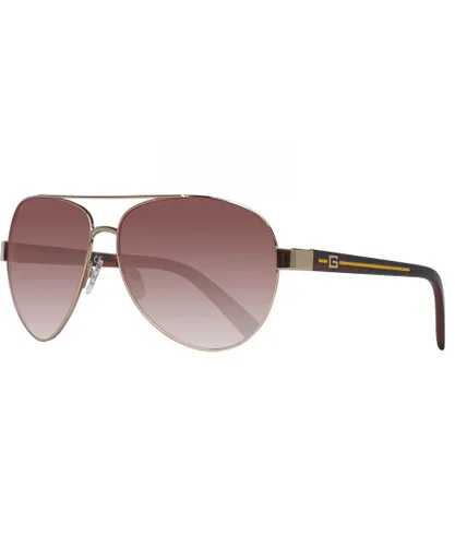 Guess Womens Sunglasses GU0124F H73 Gold Brown Gradient Metal (archived) - One