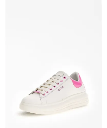 Guess Womens Vibo Logo Trainers - Pink