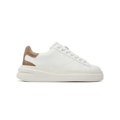 GUESS Womens White Beige Elbina Trainer