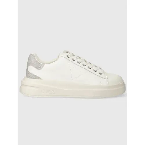 GUESS Womens White Grey Elbina Trainer