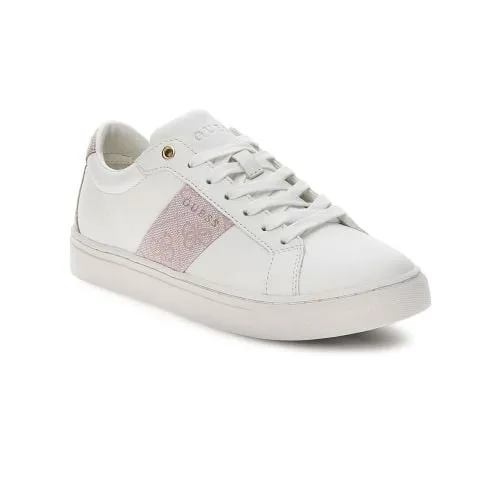 GUESS Womens White Pink Todex Trainer