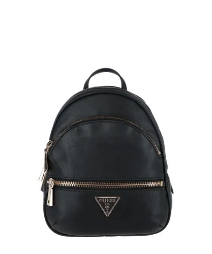 Guess WoMens Zip Pocket Handbag Rucksack in Black - One Size