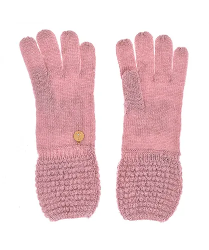 Guess Womenss thermal and soft knitted gloves AW6717-WOL02 - Pink