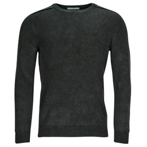 Guess  YANN LS CN WASHED STITCHED SWTR  men's Sweater in Black