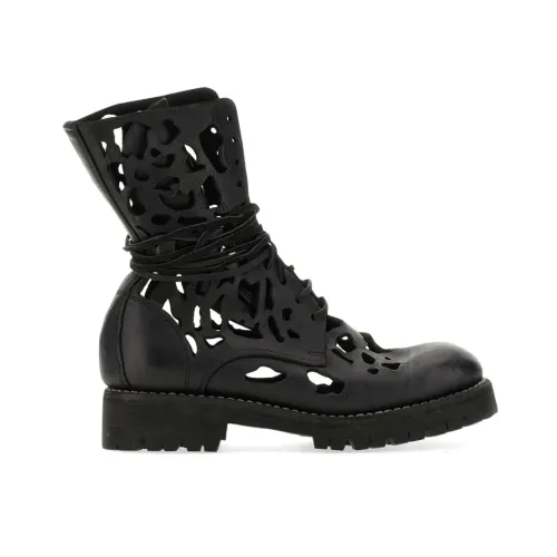 Guidi , Ankle Boot With CUT OUT Details ,Black female, Sizes: