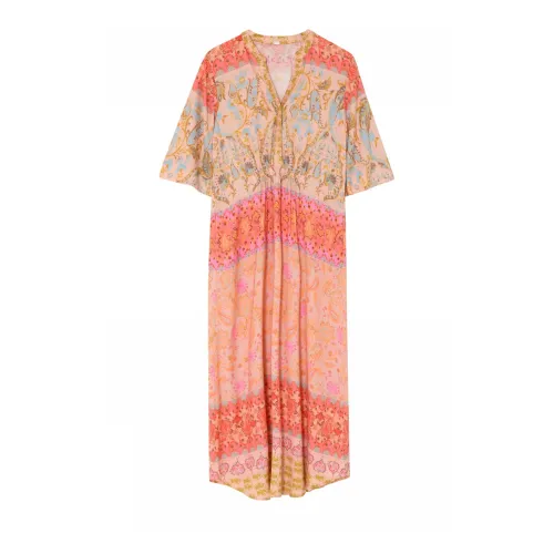 Gustav , Colorful Coralprint Long Dress ,Multicolor female, Sizes: