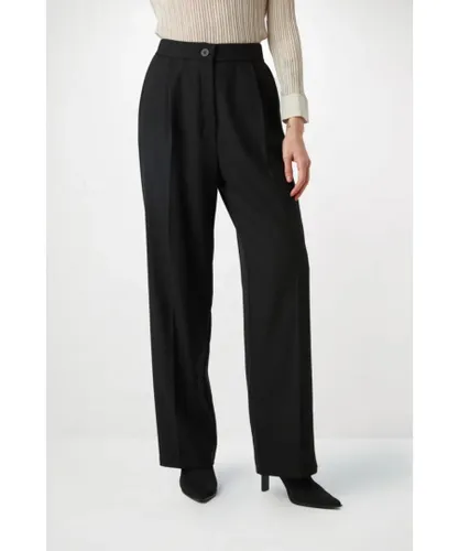 Gusto Womens Palazzo Trousers in Black
