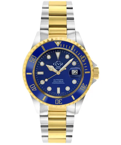 Gv2 Mens Liguria Blue Dial Two Tone Gold/Stainless Steel Bracelet Watch - Silver & Gold - One Size