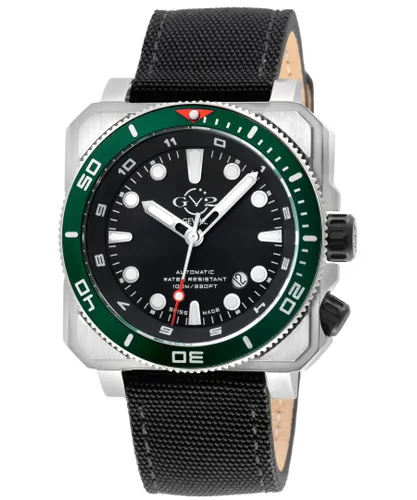 Gv2 Mens XO Submarine 4545 Swiss Automatic,Sellita SW200 Movement Genuine Black Canvas Watch Luminous - One Size