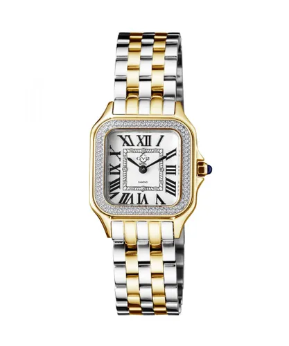 Gv2 Milan WoMens Silver Dial IPYG and Stainless Steel Swiss Quartz Watch - Silver & Gold - One Size