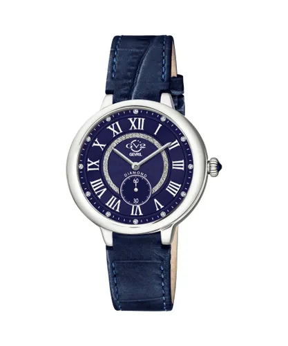 Gv2 Rome WoMens Blue Dial Stainless Steel Watch - Silver - One Size