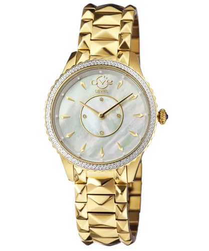 Gv2 Siena WoMens Swiss Quartz MOP Dial Stainless Steel Watch - Gold - One Size