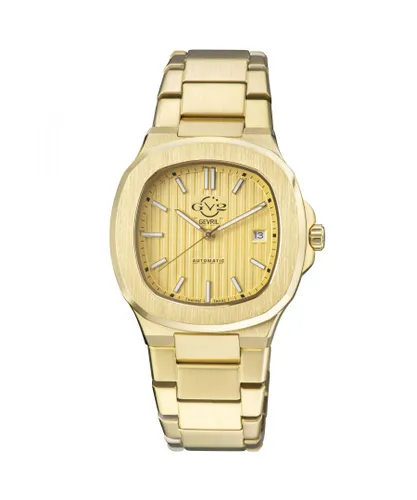 Gv2 Swiss Automatic Mens Potente 18105 Yellow Gold Stainless Steel Luminous Date Watch - One Size