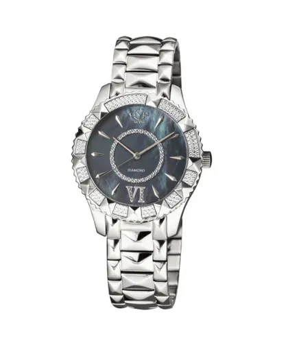Gv2 Venice WoMens Blue Mother of Pearl Dial Stainless Steel Watch - Silver - One Size
