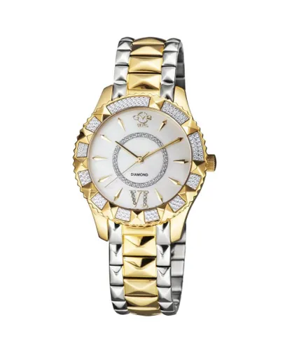 Gv2 Venice WoMens Mother of Pearl Dial Two Tone Stainless Steel Watch - Silver & Gold - One Size