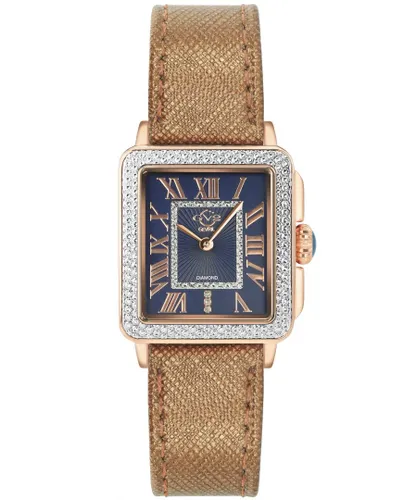 Gv2 Womens Padova Blue Dial Rose Gold 12300 Swiss Quartz Watch - Brown - One Size