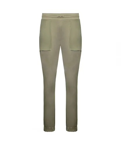Gymshark Venture Womens Moss Grey Track Pants - Light Green Cotton