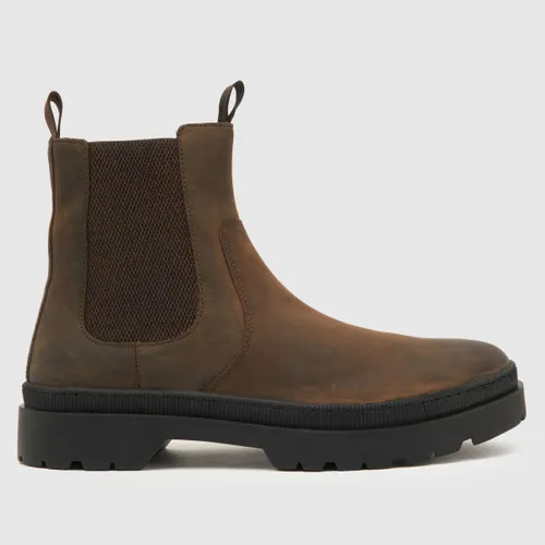 H BY Hudson Colton Chelsea Boots In Dark Brown