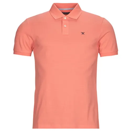 Hackett  ESSENTIALS SLIM FIT LOGO  men's Polo shirt in Pink