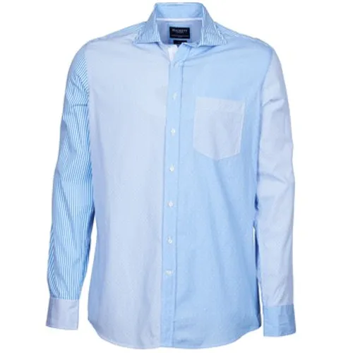 Hackett  GORDON  men's Long sleeved Shirt in Blue