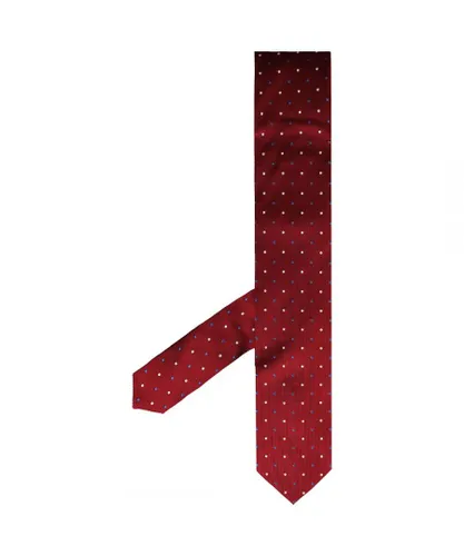 Hackett London 2 Col Dot Printed Mens Red Ties - One