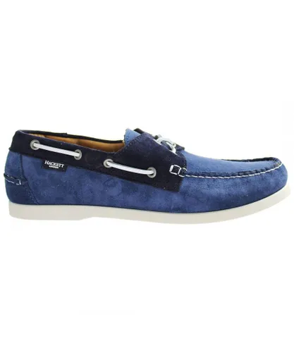 Hackett London Boat Mens Blue Shoes Leather