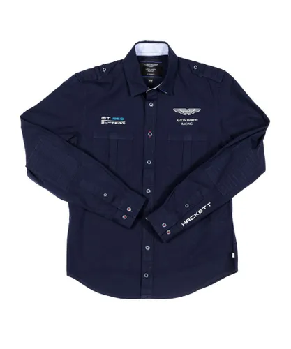 Hackett London Boys Boy's long-sleeved shirt with lapel collar HK300995 - Blue