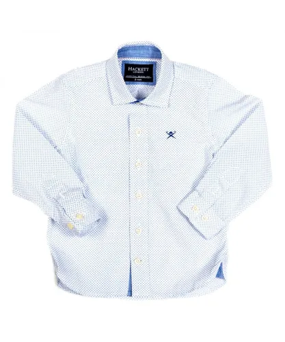 Hackett London Boys Boy's long-sleeved shirt with lapel collar HK301027 - White Cotton