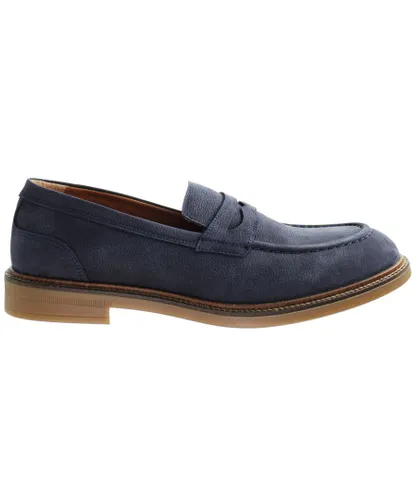 Hackett London Chino Masked Mens Blue Shoes Leather