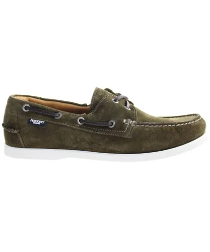 Hackett London Guernsey Mens Green Shoes Leather