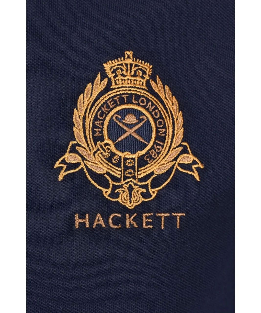 Hackett London Mens Heritage Logo Polo Navy