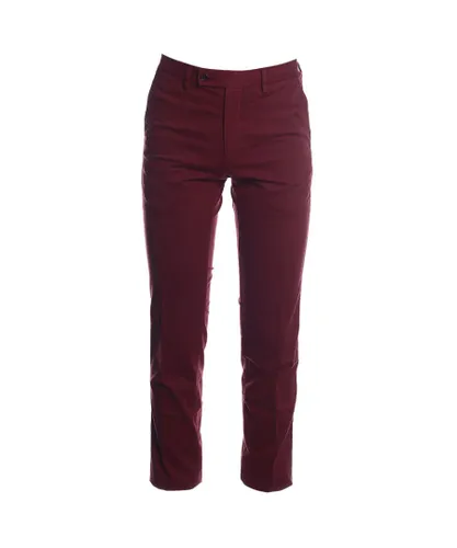 Hackett London Mens Sanderson Tailored Chinos in Blood Red Cotton