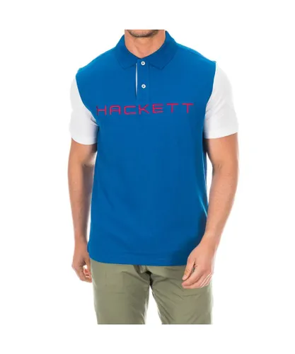 Hackett London Mens short-sleeved polo shirt with lapel collar HMX1008B - Multicolour Cotton