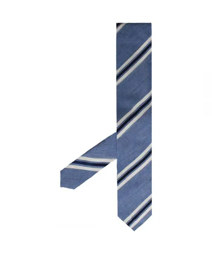 Hackett London Printed Novelty Stripe Mens Blue Ties - One