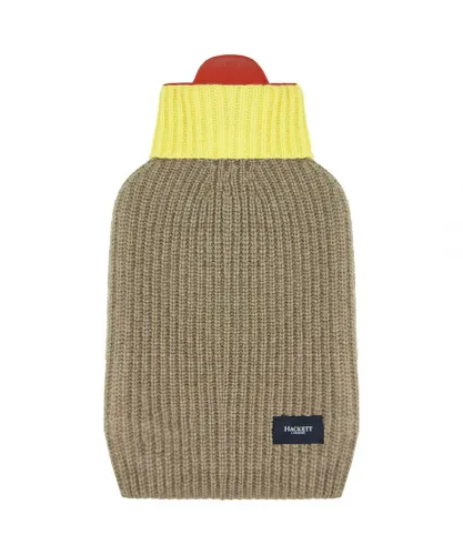 Hackett London Unisex Hot Water Bottle Brown Cover - Yellow - One Size