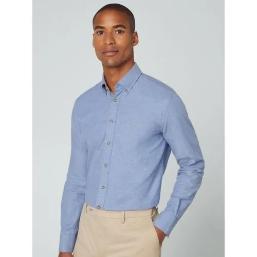 Hackett Mens Blue Multi Trim Flannel Shirt