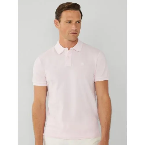 Hackett Mens College Pink Slim Fit Logo Polo Shirt