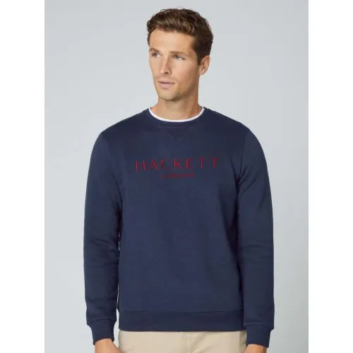 Hackett Mens Navy Heritage Crew Neck Sweatshirt
