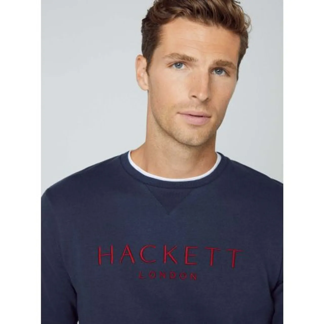 Hackett Mens Navy Heritage Crew Neck Sweatshirt