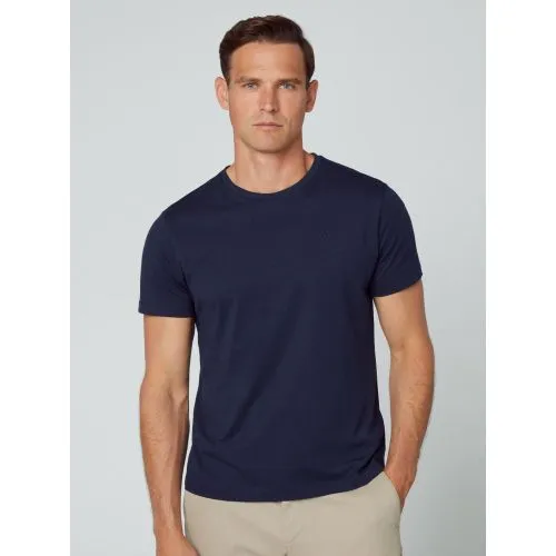 Hackett Mens Navy Pima Cotton T-Shirt
