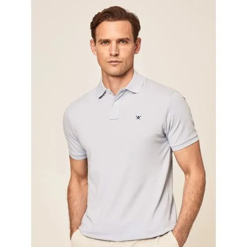 Hackett Mens Oxford Blue Slim Fit Logo Polo Shirt
