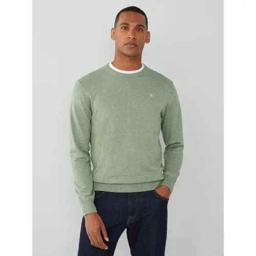Hackett Mens Sea Green Cotton Silk Crew Neck Sweatshirt