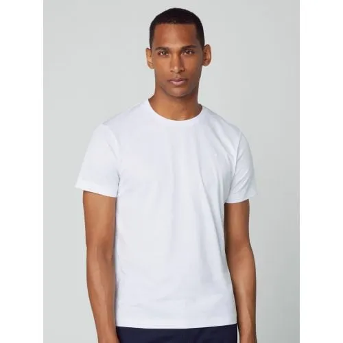 Hackett Mens White Pima Cotton T-Shirt