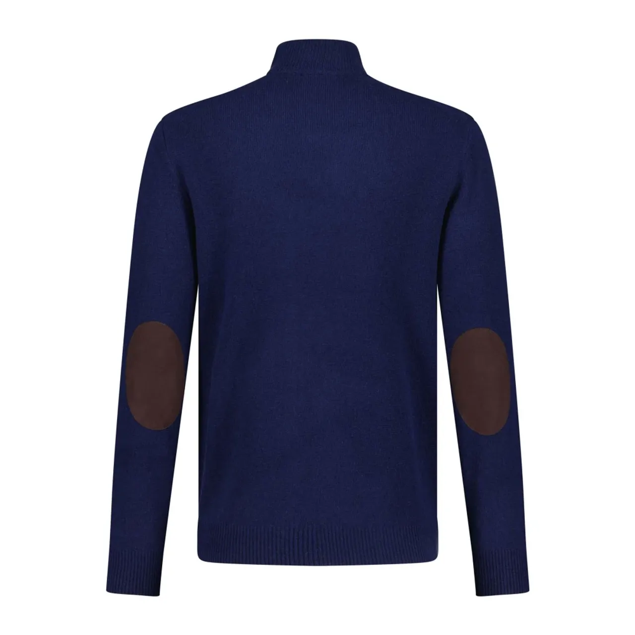 Hackett , Stylish Lambswool Troyer with Logo Embroidery ,Blue male, Sizes: