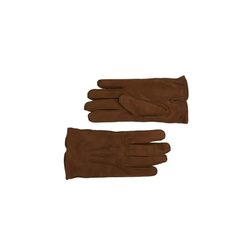 Hackett , Suede Gloves ,Brown male, Sizes: