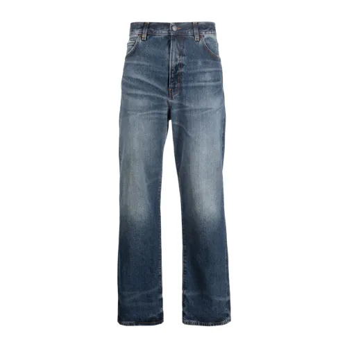 Haikure , Blue Stonewashed Straight-Leg Jeans ,Blue male, Sizes: